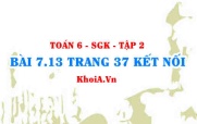 Bài 7.13 trang 37 Toán 6 Tập 2 Kết nối tri thức